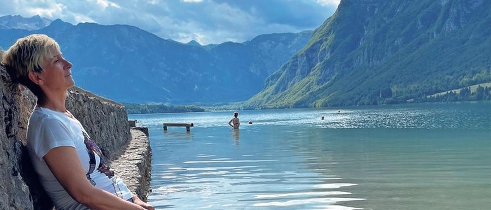 Tatjana Meissner am Bohinj-See in Slowenien.