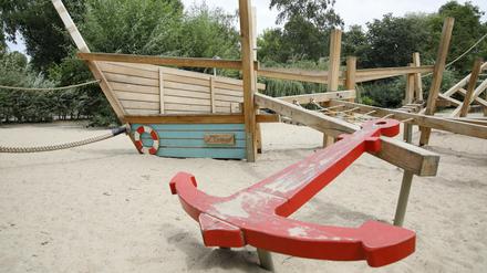 Der Spielplatz auf der Freundschaftsinsel bietet viele Klettermöglichkeiten. Hier ein Bild vom Juni 2018.  