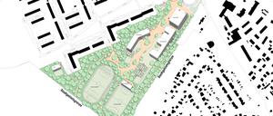 Der Schulcampus soll am Bahnhof Rehbrücke in der Waldstadt entstehen.