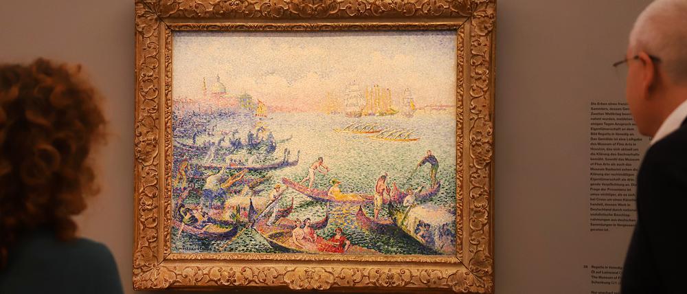 Bis vor Kurzem war das Werk "Regatta in Venedig" von Cross noch im Museum Barberini in Potsdam zu sehen.