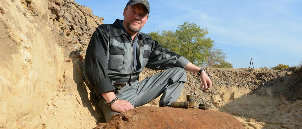 Alleine in Potsdam musste Sprengmeister Mike Schwitzke 2018 mehrmals ausrücken, um Blindgänger aus dem Zweiten Weltkrieg zu entschärfen.