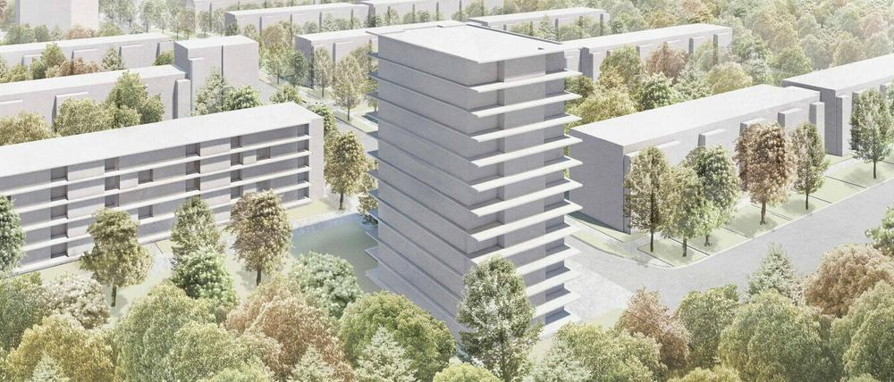 Am Kahleberg in Waldstadt II soll ein Zwölfgeschosser entstehen.