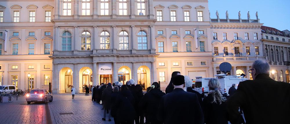 Das Museum Barberini in Potsdam bei der Eröffnung der "Picasso"-Ausstellung. 