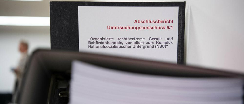 Der Abschlussbericht des Untersuchungsausschuss des Brandenburger Landtags zum rechtsextremen Terror-Netzwerk NSU.