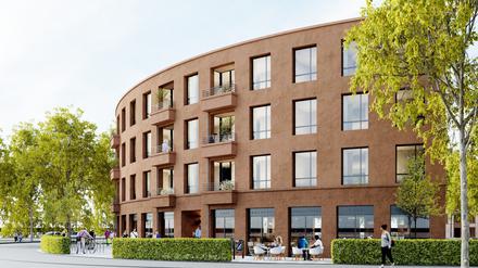 Der Neubau an der Viereckremise (Visualisierung).