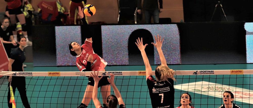 Herausragend.: Potsdams Angreiferin Brittany Abercrombie wurde am Mittwoch zur wertvollsten Spielerin der Partie gekürt. 
