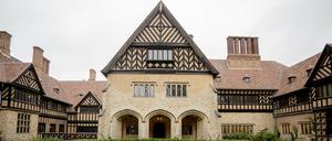 Der Ehrenhof des Schlosses Cecilienhof nach Abschluss der Sanierung. 