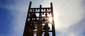 Das umstrittene Glockenspiel an der Ecke Dortu- / Yorckstraße in der Potsdamer Innenstadt.