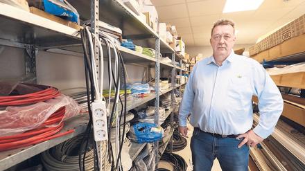 Ralf Schneider, Geschäftsführer der K+S Elektroservice GmbH in Drewitz, ist „gut durch die Krise gekommen“. 