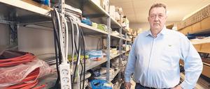 Ralf Schneider, Geschäftsführer der K+S Elektroservice GmbH in Drewitz, ist „gut durch die Krise gekommen“. 