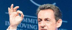 Gegen Zocker. Nicolas Sarkozy kündigte in Davos eine Initiative der G -20-Länder gegen die Spekulation an den Rohstoffmärkten an. Foto: Reuters