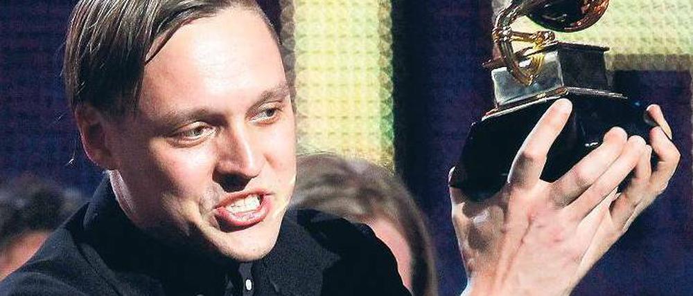 Win-win-Situation. Win Butler von Arcade Fire mit dem britischen Musikpreis. Foto: Reuters