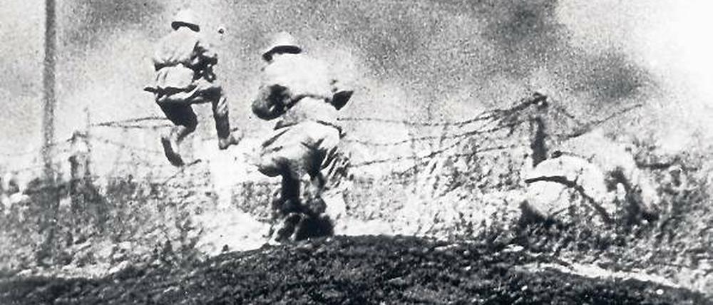 Im Schlachtgeschehen. Angriff einer russischen Einheit bei Stalingrad. Foto: dpa