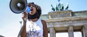 Auch in Berlin wurde an den in den USA von einem Polizisten getöteten George Floyd erinnert. 