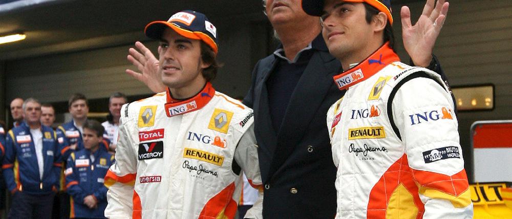 Formel 1 - Renault Alonso, Briatore und Piquet