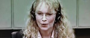 Mia Farrow im Zeugenstand.