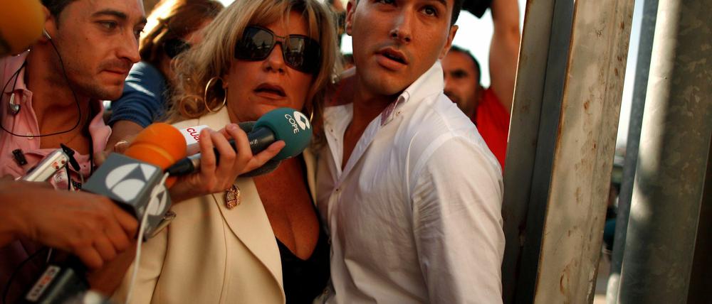 Getümmel vor dem Gericht. Ex-Bürgermeisterin Marisol Yague.