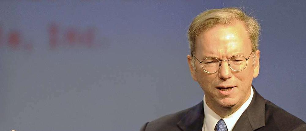 Google-Chef Eric Schmidt bei seiner Keynote auf der IFA 2010.