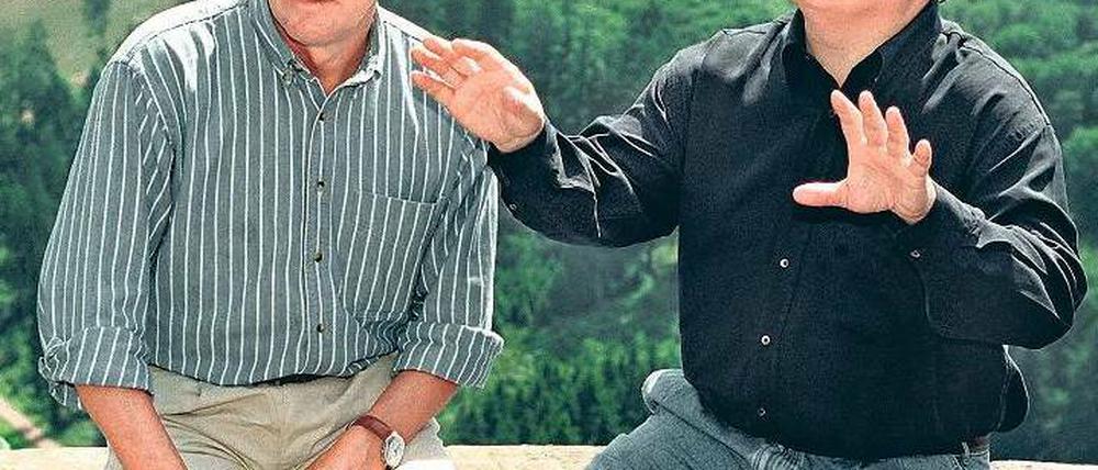Ein Bild aus glücklicheren Tagen: Gerhard Schröder und Oskar Lafontaine. Foto: WDR