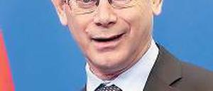 Herman van Rompuy arbeitet gemeinsam mit Barroso den Pakt aus. 
