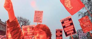 Es brennt. Londoner Studenten protestieren im Januar gegen hohe Gebühren. Foto: dpa/pa