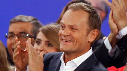 Der alte und wahrscheinlich auch neue Premierminister Polens, Donald Tusk.