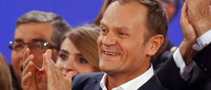 Der alte und wahrscheinlich auch neue Premierminister Polens, Donald Tusk.