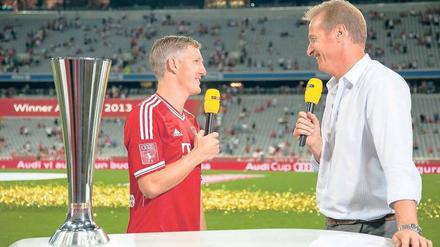 Bastian Schweinsteiger und RTL-Moderator Florian König.