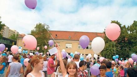 Startklar. Schülerinnen und Schüler der Walt-Disney- und der Liebig-Schule gehen künftig auf die Gemeinschaftsschule am Campus Efeuweg in Gropiusstadt.