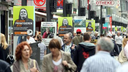 Schon zur Abgeordnetenhauswahl 2011 dominierten Wahlplakate das Stadtbild. Zur Bundestagswahl wird es nicht anders aussehen.