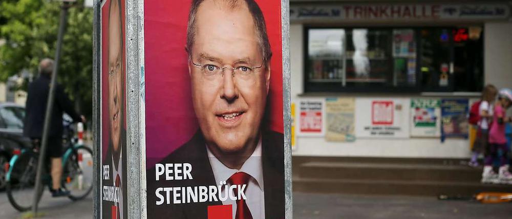 Bald vielleicht auch vor ihrer Tür. Kandidat Peer Steinbrück.