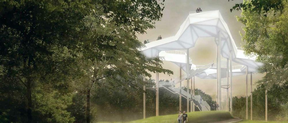 So sieht’s aus. Jedenfalls auf dem Iga-Papier – der Aussichtsturm Wolkenhain.