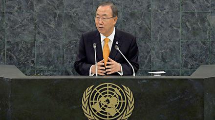 UN-Generalsekretär Ban Ki Moon in New York. 