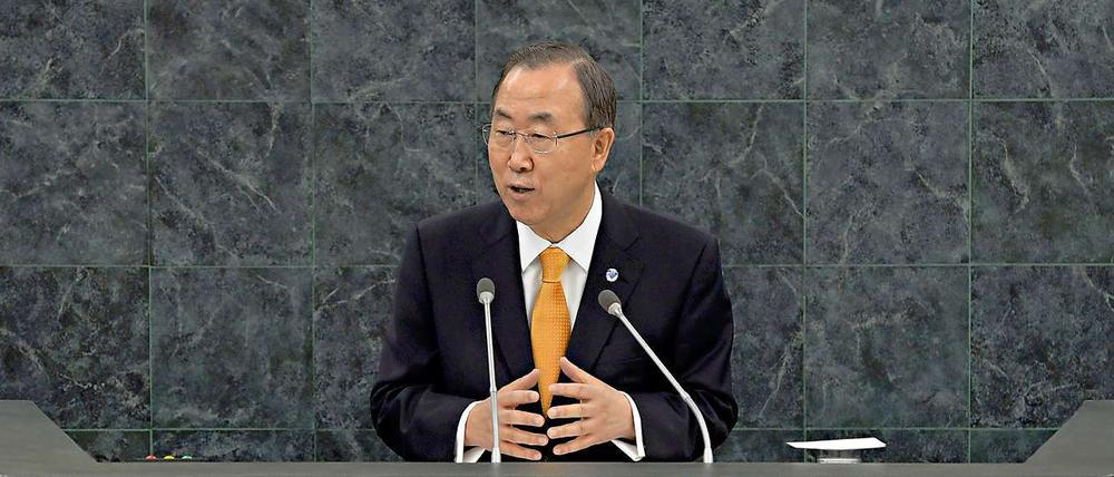 UN-Generalsekretär Ban Ki Moon in New York. 