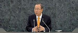 UN-Generalsekretär Ban Ki Moon in New York. 