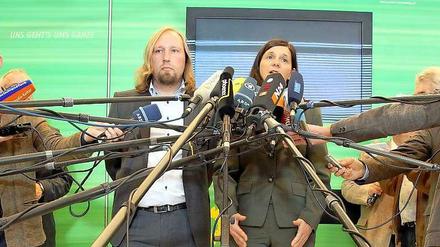Anton Hofreiter und Katrin Göring-Eckardt stehen von künftig an der Spitze der Grünen.