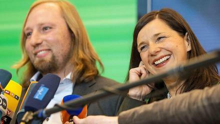 Gewählt: Katrin Göring-Eckhardt und Anton Hofreiter sind die neuen Vorsitzenden der Grünen-Fraktion im Bundestag.