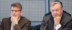 Laptop nicht vergessen! Polizeipräsident Kandt und Innensenator Henkel reisen am Mittwoch nach Den Haag.