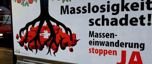 Auf Stimmenfang. Der Plan der nationalkonservativen Schweizerischen Volkspartei hat zuletzt immer mehr Zuspruch erhalten. Umfragen zufolge sollen bereits 43 Prozent der Wahlberechtigten dafür sein.