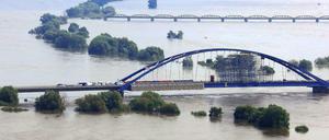 Land unter: Die Elbe im vergangenen Sommer.