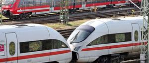 Personenzüge im Depot. In den kommenden Wochen könnte es wieder zu Streiks bei der Bahn kommen.