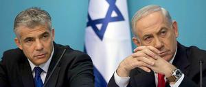 Haben sich nichts mehr zu sagen: Finanzminister Lapid (l.) und Regierungschef Netanjahu.