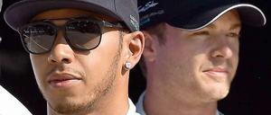 Lewis Hamilton und Nico Rosberg vor dem Saisonfinale der Formel 1 in Abu Dhabi.