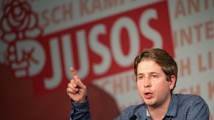 Kevin Kühnert auf dem Bundeskongress in Schwerin.