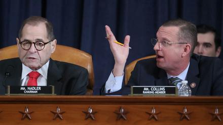 Harte Diskussionen im US-Justizausschuss: Doug Collins von den Republikanern (rechts) und Jerrold Nadler von den Demokraten 