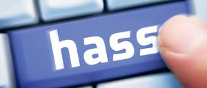 Computertaste mit der Aufschrift Hass. Symbolbild.