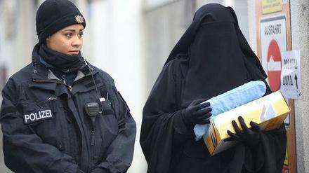 Eine Szene vom Salafisten-Treffen Mitte Januar in Berlin.