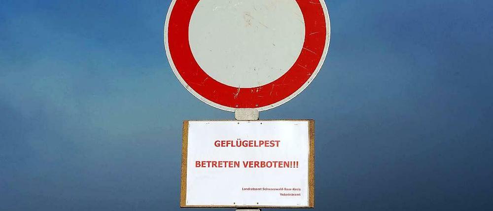 Sperrbezirk: Behörden kämpfen gegen die Vogelgrippe.