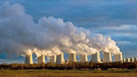 Das Braunkohlekraftwerk Jänschwalde in Brandenburg.