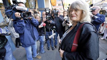 Viel Aufmerksamkeit für Alice Schwarzer beim Auftakt des Kachelmann-Prozesses.